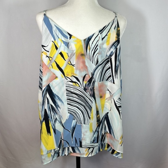 Addition Elle Chiffon Double Layer Pattern Tank Top - Picture 4 of 11